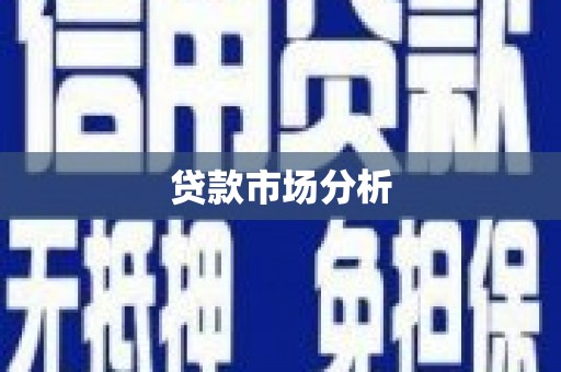 瑞金贷款市场分析