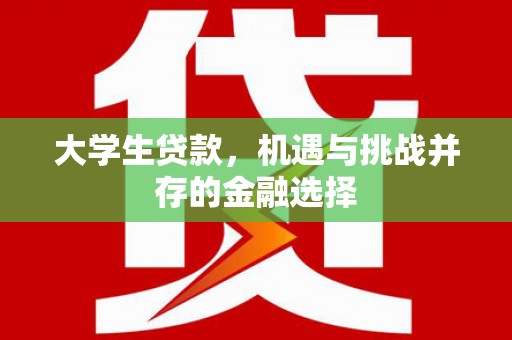 瑞金大学生贷款，机遇与挑战并存的金融选择