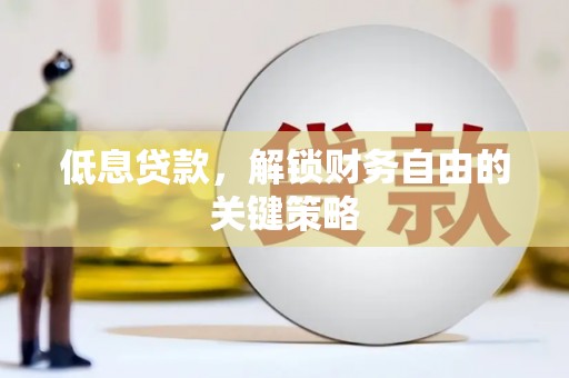 瑞金低息贷款，解锁财务自由的关键策略
