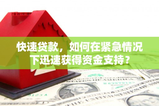 瑞金快速贷款，如何在紧急情况下迅速获得资金支持？