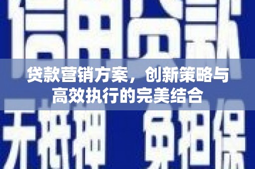 瑞金贷款营销方案，创新策略与高效执行的完美结合