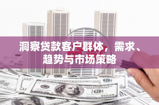 瑞金洞察贷款客户群体，需求、趋势与市场策略