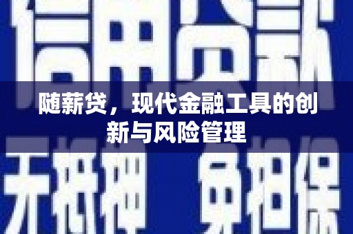 瑞金随薪贷，现代金融工具的创新与风险管理