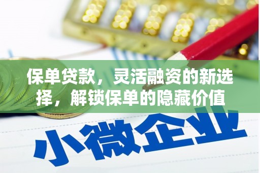 瑞金保单贷款，灵活融资的新选择，解锁保单的隐藏价值