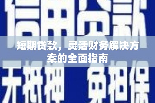 瑞金短期贷款，灵活财务解决方案的全面指南
