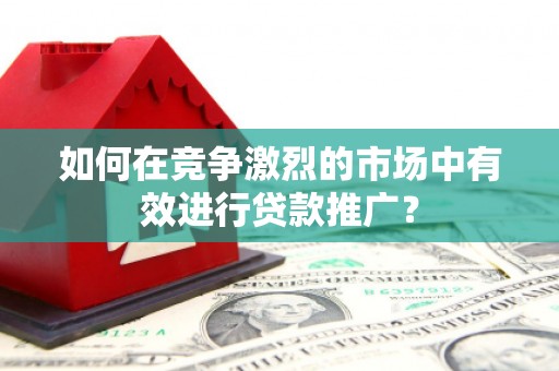 瑞金如何在竞争激烈的市场中有效进行贷款推广？