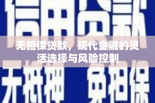 瑞金无担保贷款，现代金融的灵活选择与风险控制
