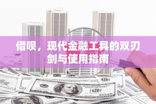 瑞金借呗，现代金融工具的双刃剑与使用指南