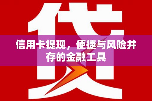瑞金信用卡提现，便捷与风险并存的金融工具