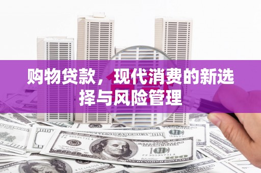 瑞金购物贷款，现代消费的新选择与风险管理