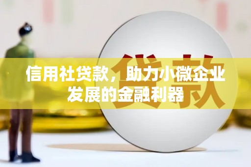 瑞金信用社贷款，助力小微企业发展的金融利器