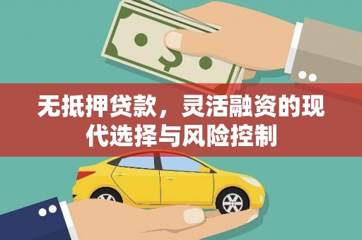 瑞金无抵押贷款，灵活融资的现代选择与风险控制