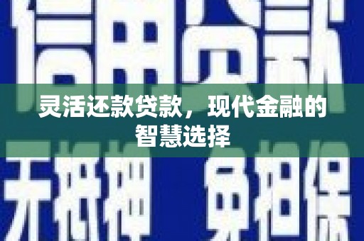瑞金灵活还款贷款，现代金融的智慧选择