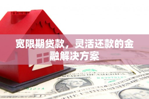 瑞金宽限期贷款，灵活还款的金融解决方案