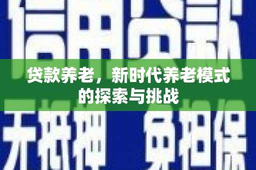 瑞金贷款养老，新时代养老模式的探索与挑战
