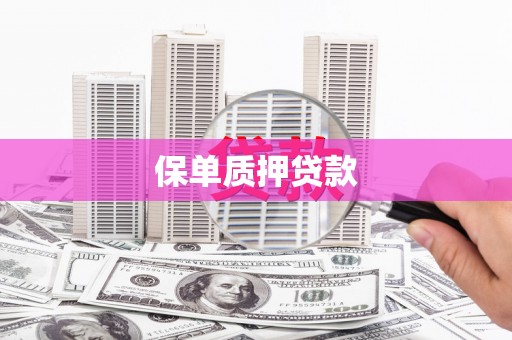 瑞金保单质押贷款