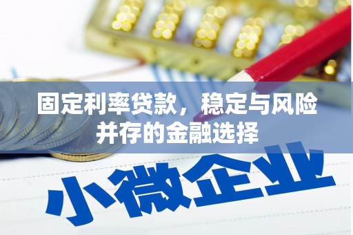 瑞金固定利率贷款，稳定与风险并存的金融选择