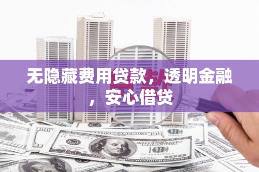 瑞金无隐藏费用贷款，透明金融，安心借贷
