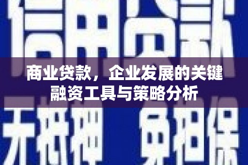 瑞金商业贷款，企业发展的关键融资工具与策略分析