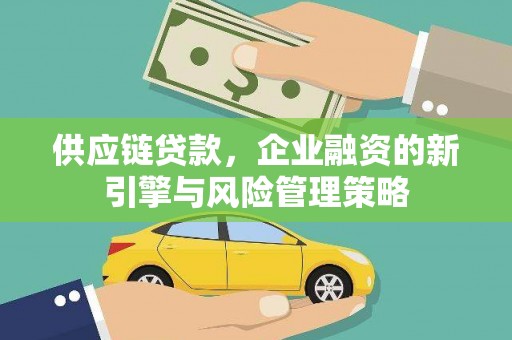 瑞金供应链贷款，企业融资的新引擎与风险管理策略