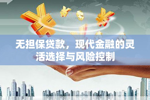 瑞金无担保贷款，现代金融的灵活选择与风险控制