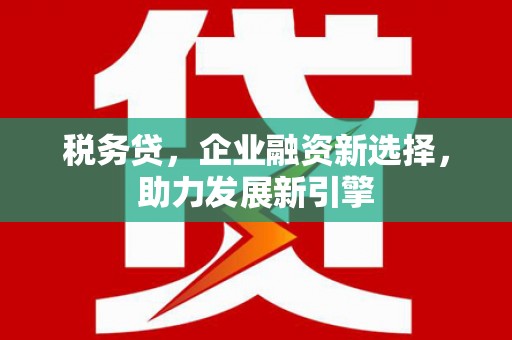 瑞金税务贷，企业融资新选择，助力发展新引擎