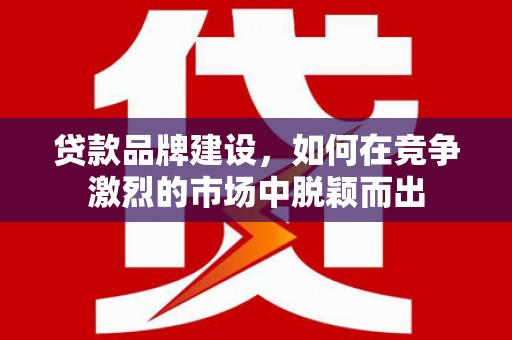 瑞金贷款品牌建设，如何在竞争激烈的市场中脱颖而出