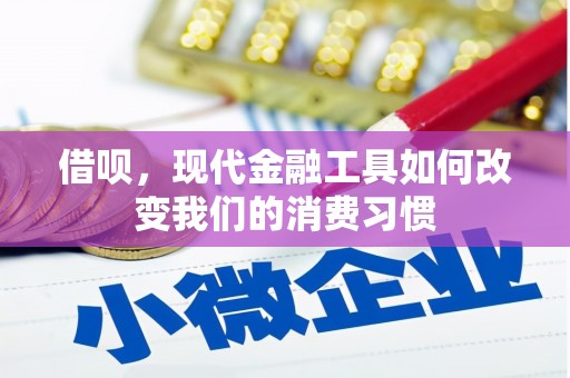瑞金借呗，现代金融工具如何改变我们的消费习惯