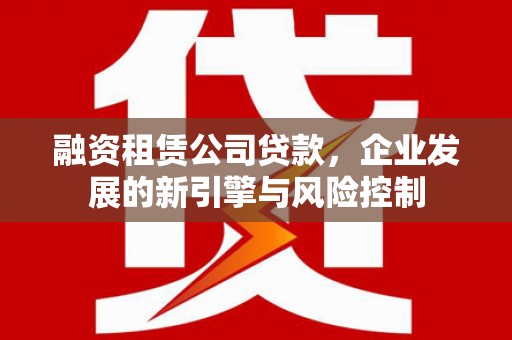 瑞金融资租赁公司贷款，企业发展的新引擎与风险控制