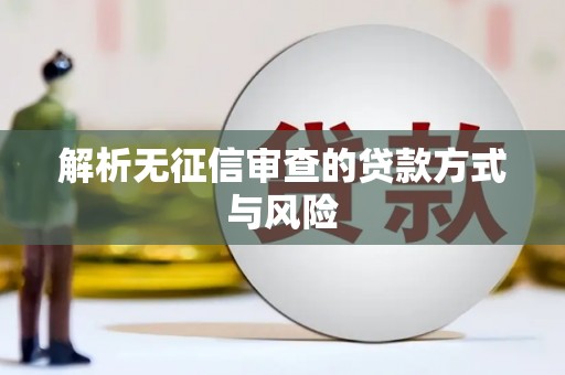 瑞金解析无征信审查的贷款方式与风险