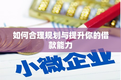 瑞金如何合理规划与提升你的借款能力