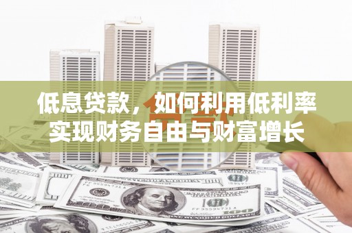 瑞金低息贷款，如何利用低利率实现财务自由与财富增长