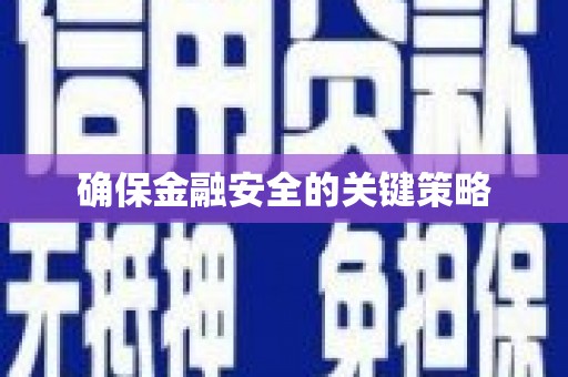 瑞金确保金融安全的关键策略